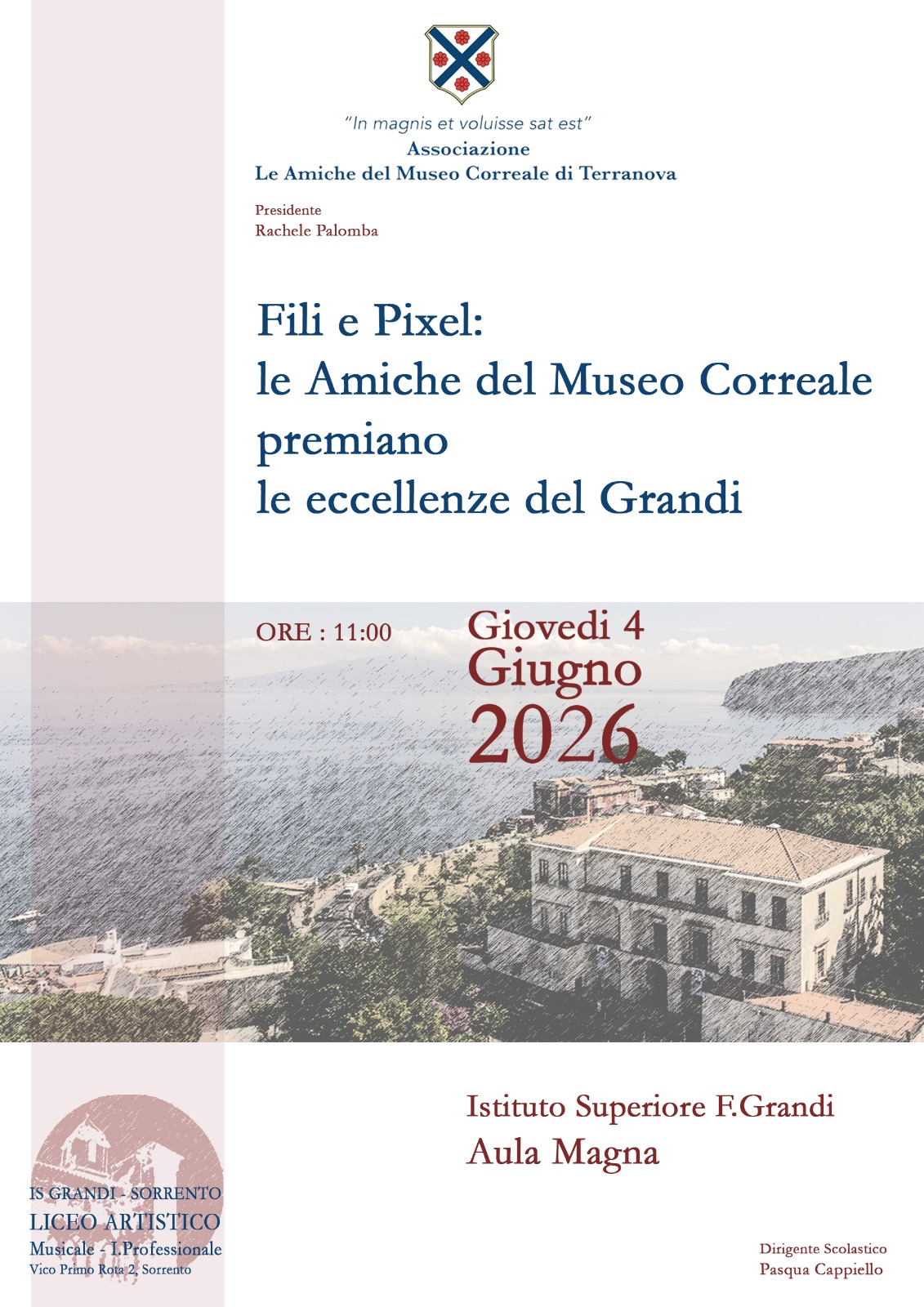 Fili e Pixel: le Amiche del Museo Correale premiamo le eccellenze del Grandi - 4 giugno 2026
